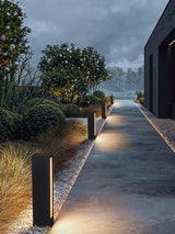 Modern Black Path Light – Slim Bollard Light for Walkway