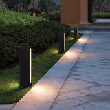 Modern Black Path Light – Slim Bollard Light for Walkway