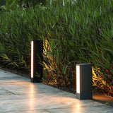Modern Black Path Light – Slim Bollard Light for Walkway
