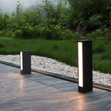 Modern Black Path Light – Slim Bollard Light for Walkway