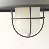Industrial Black Wall Light – Glass Sconce for Porch