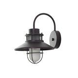 Industrial Black Wall Light – Glass Sconce for Porch