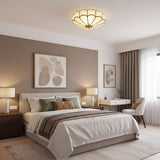 Art Deco Brass Glass Ceiling Light – Petal Bloom