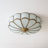 Art Deco Brass Glass Ceiling Light – Petal Bloom