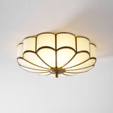 Art Deco Brass Glass Ceiling Light – Petal Bloom