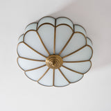 Art Deco Brass Glass Ceiling Light – Petal Bloom