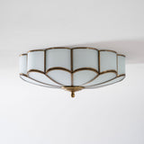 Art Deco Brass Glass Ceiling Light – Petal Bloom