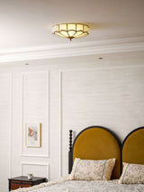 Art Deco Brass Glass Ceiling Light – Petal Bloom