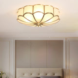 Art Deco Brass Glass Ceiling Light – Petal Bloom