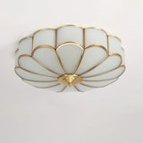Art Deco Brass Glass Ceiling Light – Petal Bloom