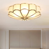 Art Deco Brass Glass Ceiling Light – Petal Bloom