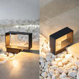 Modern Black Frame Path Light – Post Light for Walkway