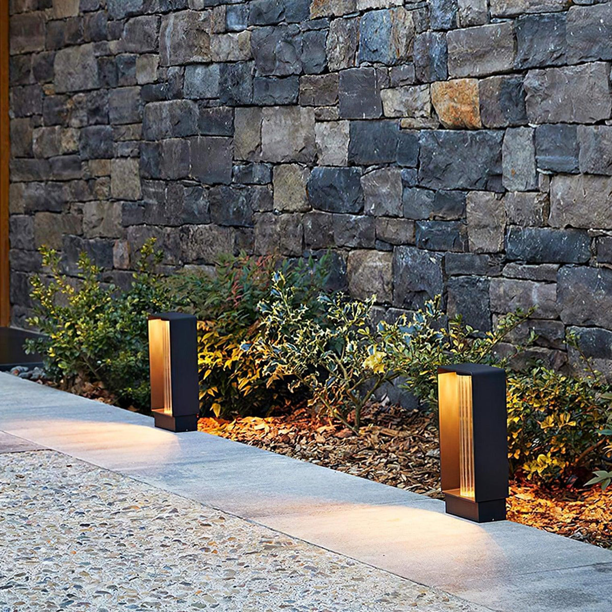 Modern Black Frame Path Light – Post Light for Walkway