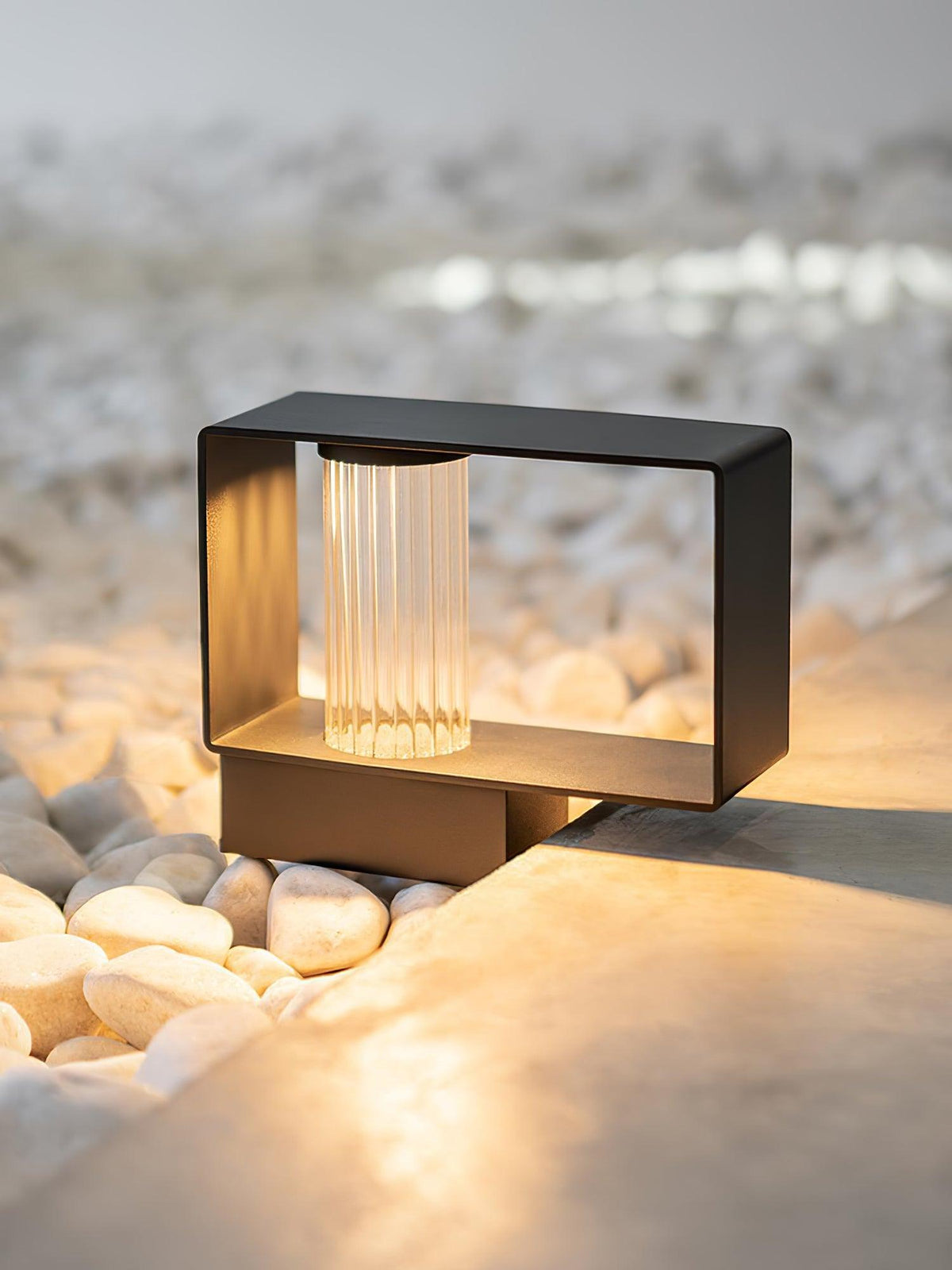 Modern Black Frame Path Light – Post Light for Walkway