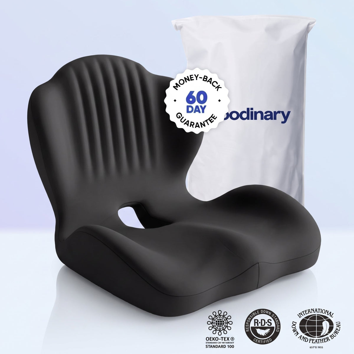 Fenoss® Contoured Memory Foam Sitting Pad Seat Cushion