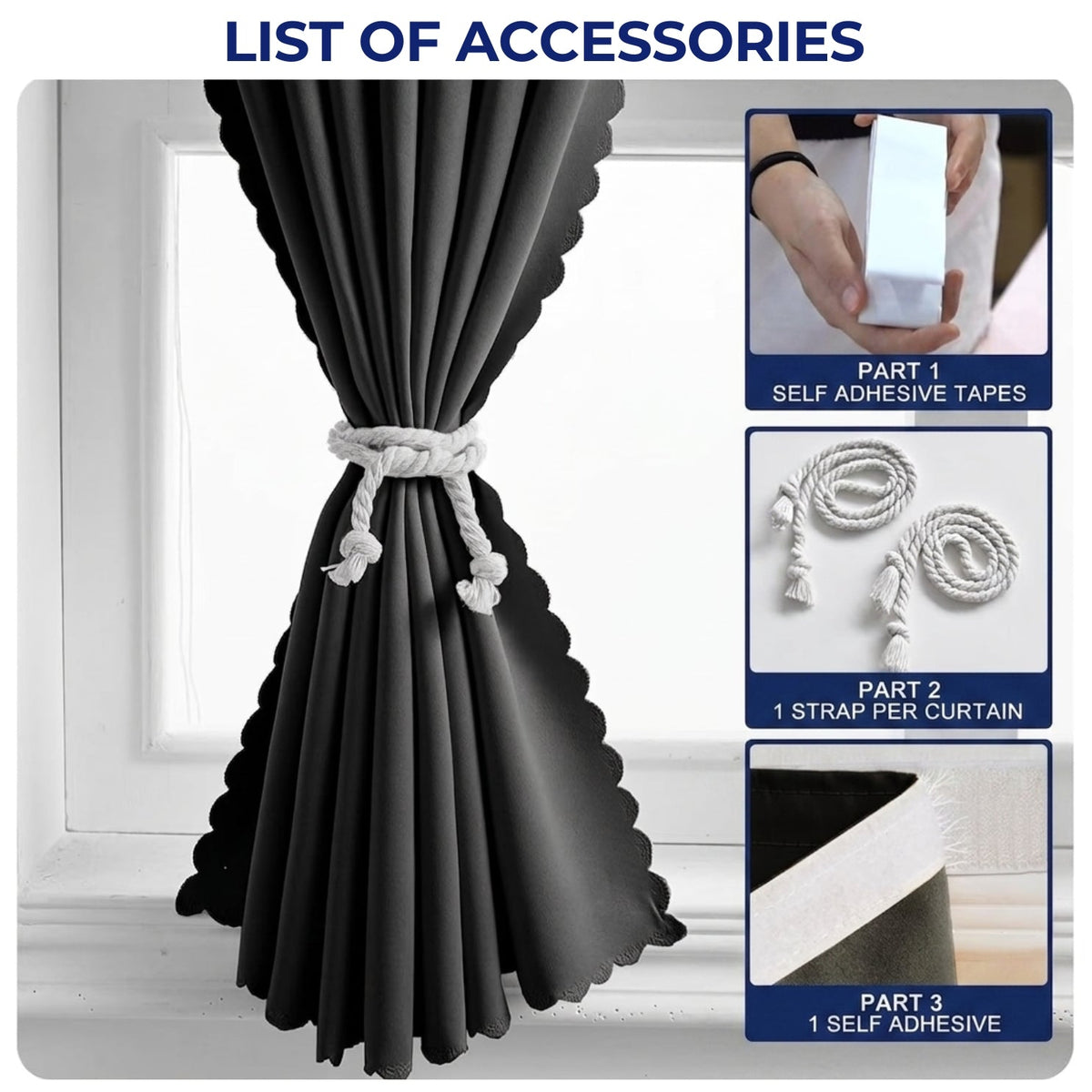 Fenoss® Portable Self Adhesive Blackout Curtains