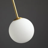 Modern Glass Chandelier – Six-Head Curved Arm