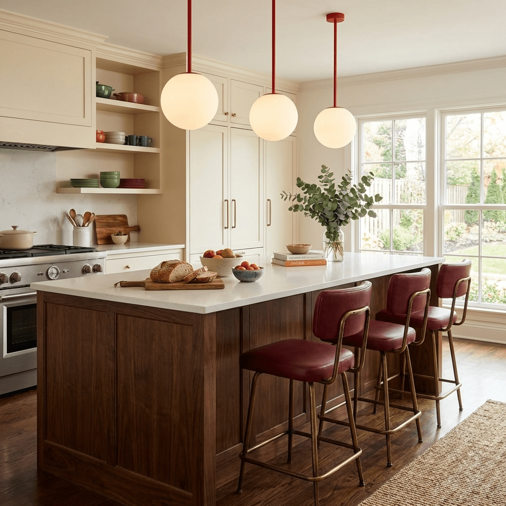 Modern Glass Chandelier – Six-Head Curved Arm