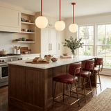 Modern Glass Chandelier – Six-Head Curved Arm