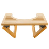 Fenoss® Foldable Bamboo Toilet Stool with Non Slip Base