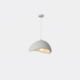 Minimalist White Dome Pendant Light – Moon Shade