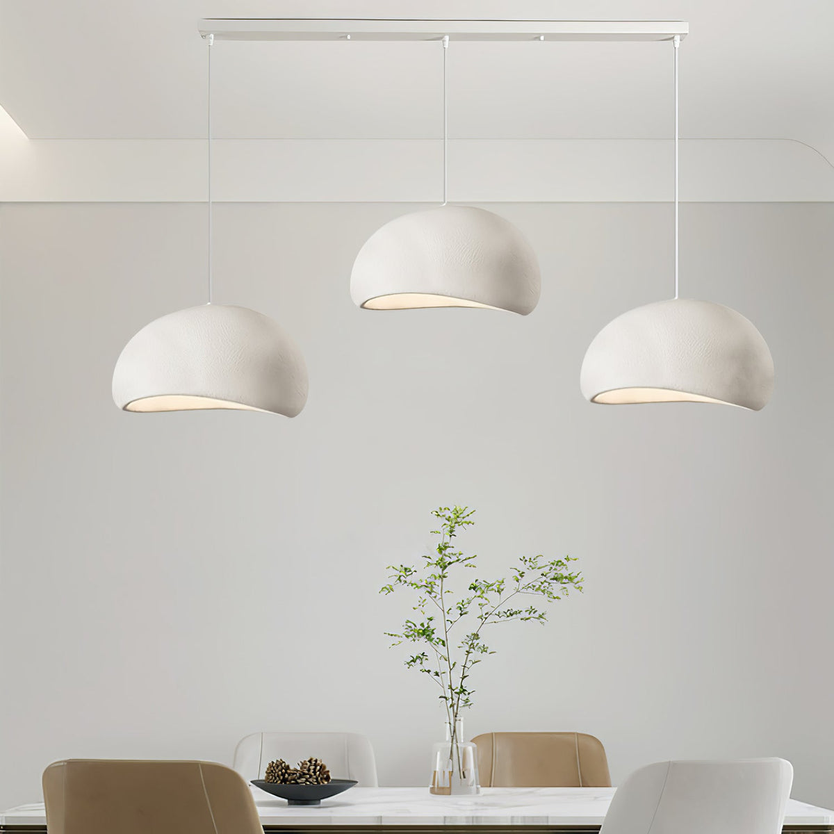 Organic White Cloud Pendant Light – Sphere Shade
