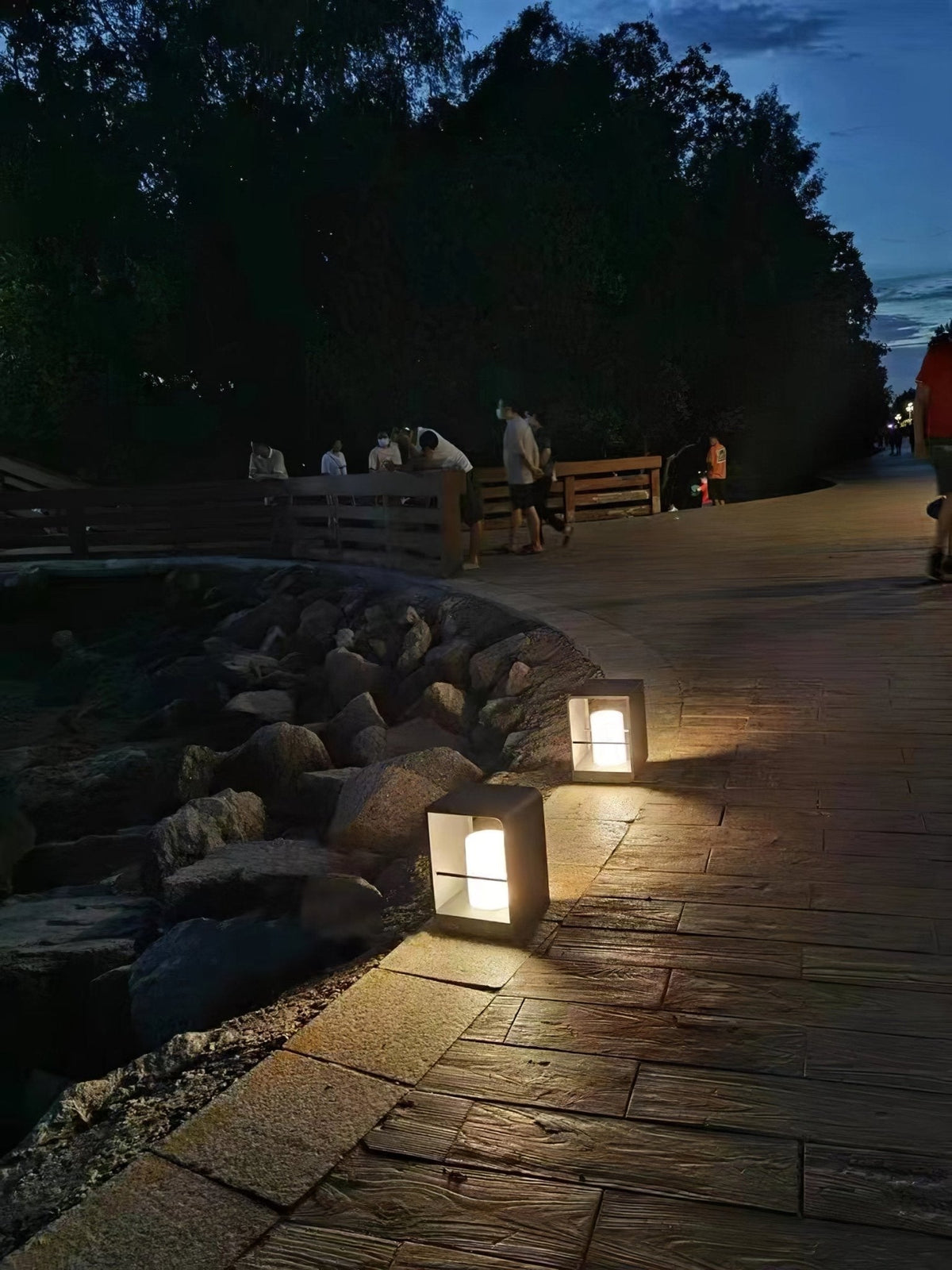 Modern Black Lantern Garden Light – Path Light for Yard