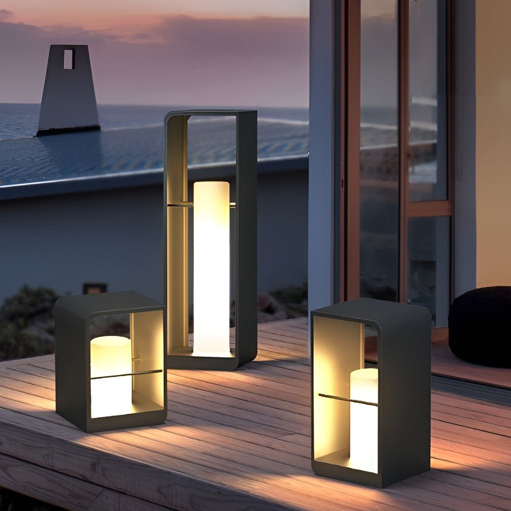 Modern Black Lantern Garden Light – Path Light for Yard
