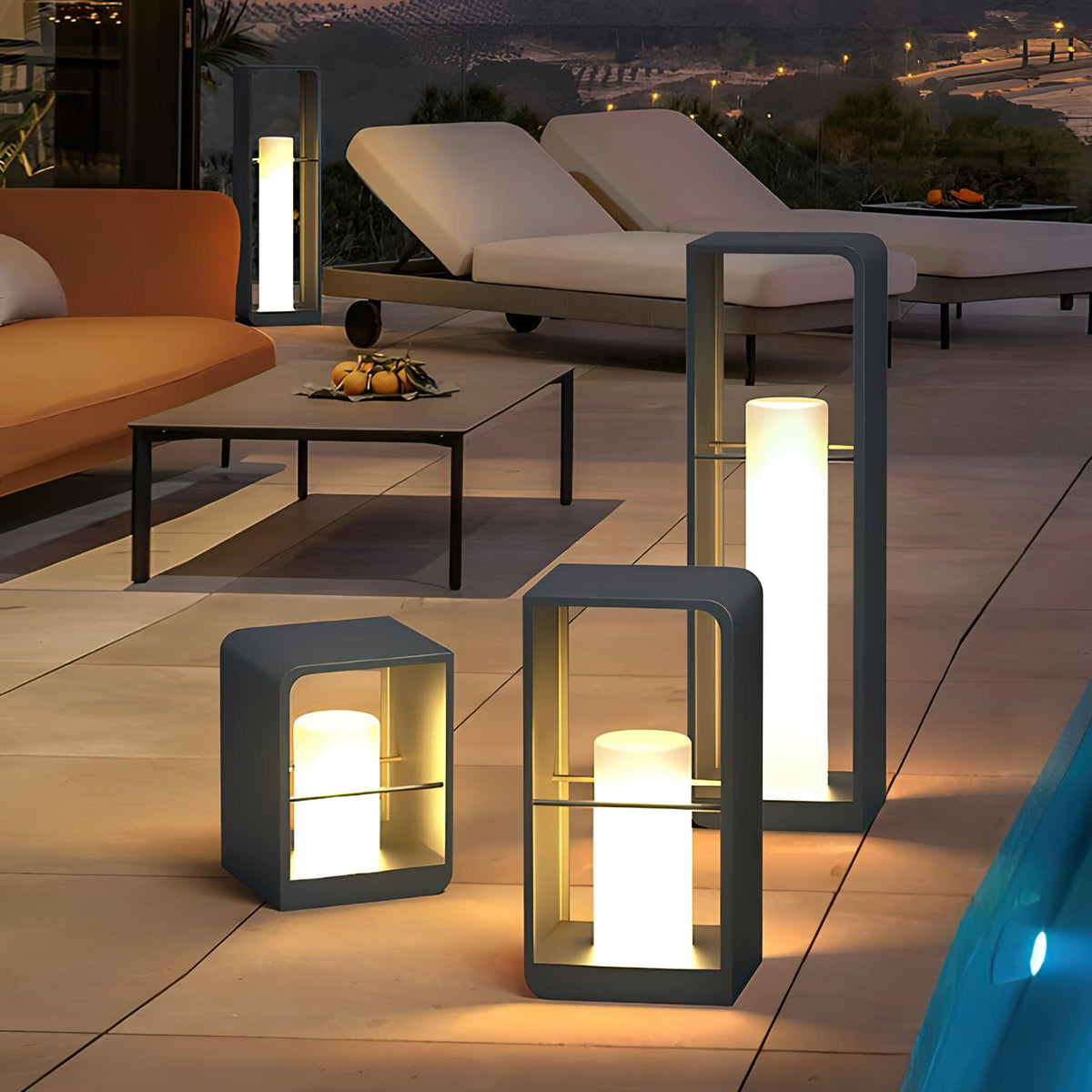 Modern Black Lantern Garden Light – Path Light for Yard