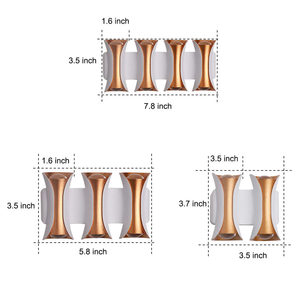 Modern Glass Wall Sconce – Multi Head Up Down for Corridors