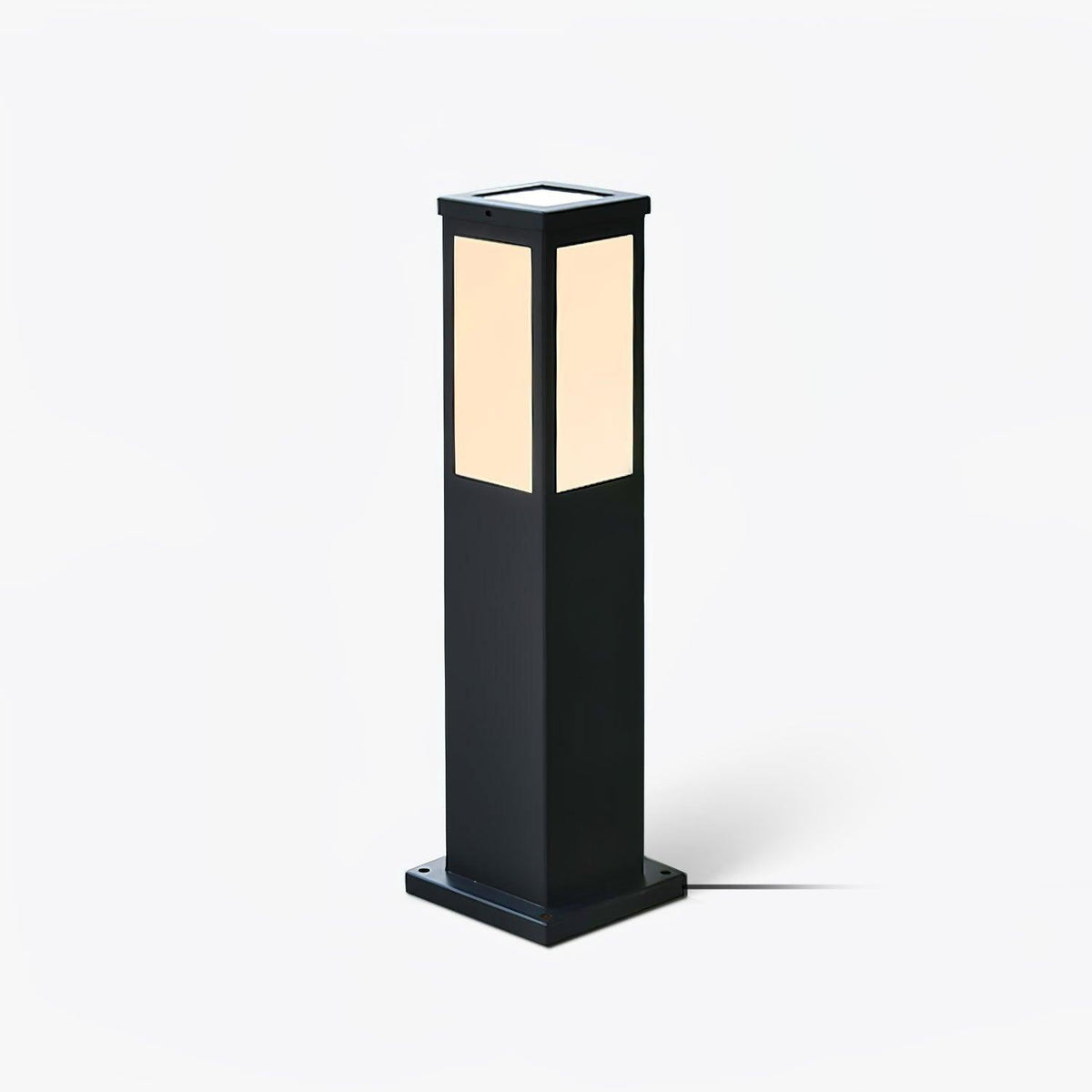 Modern Black Bollard Light – Column Path Light for Yard