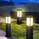 Modern Black Bollard Light – Column Path Light for Yard