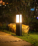 Modern Black Bollard Light – Column Path Light for Yard