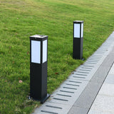 Modern Black Bollard Light – Column Path Light for Yard