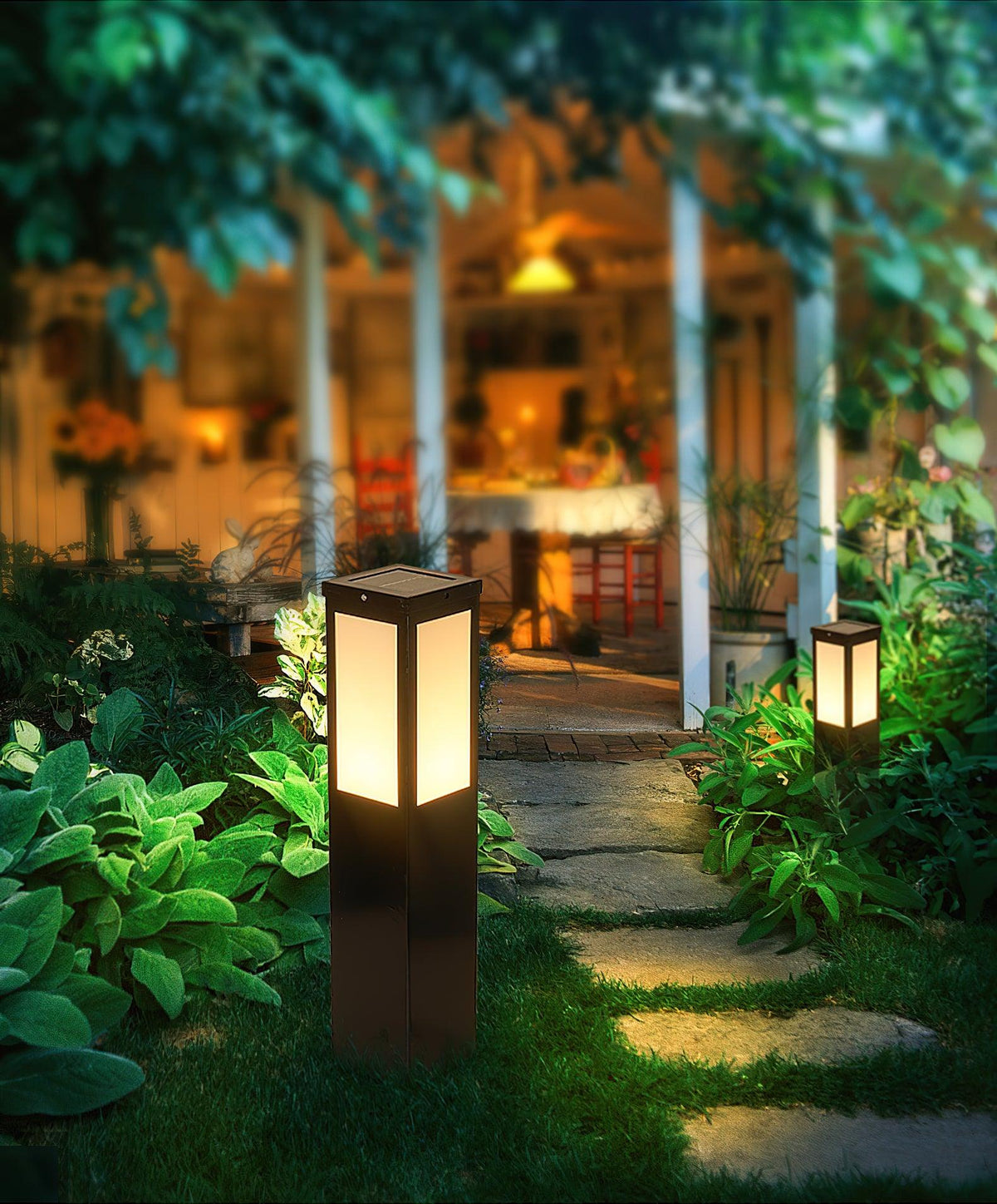 Modern Black Bollard Light – Column Path Light for Yard