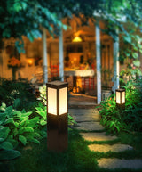 Modern Black Bollard Light – Column Path Light for Yard