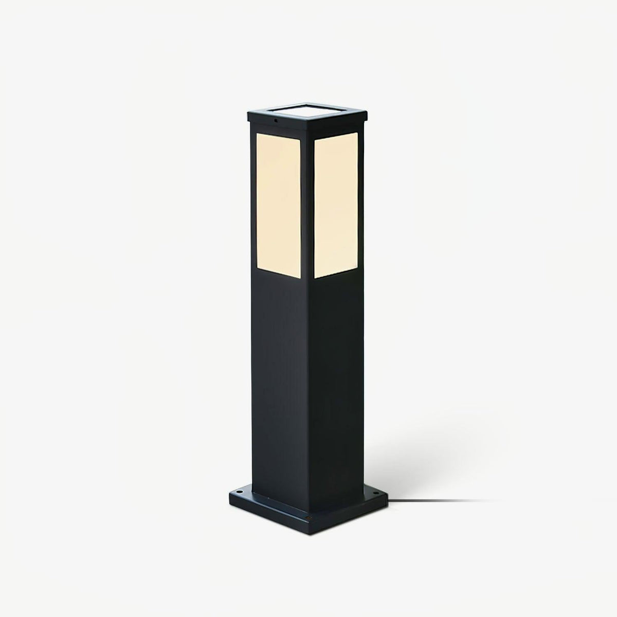 Modern Black Bollard Light – Column Path Light for Yard