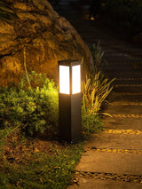 Black Solar Bollard Light – Column Path Light for Driveway