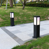 Black Solar Bollard Light – Column Path Light for Driveway