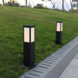 Black Solar Bollard Light – Column Path Light for Driveway