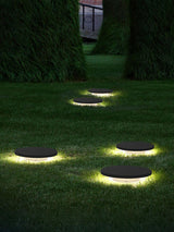 Black Solar Disc Light – Lawn Spike Light for Garden