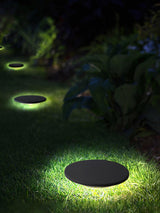 Black Solar Disc Light – Lawn Spike Light for Garden