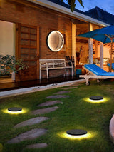 Black Solar Disc Light – Lawn Spike Light for Garden