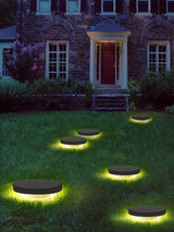 Black Solar Disc Light – Lawn Spike Light for Garden