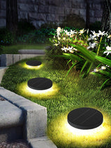 Black Solar Disc Light – Lawn Spike Light for Garden
