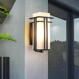 Retro Black Lantern Wall Light – Glass Sconce for Porch