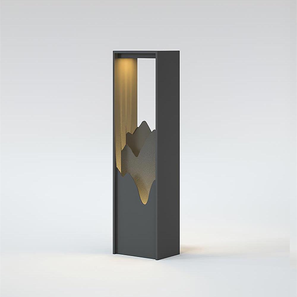Modern Black Geometric Solar Light – Garden Light for Yard