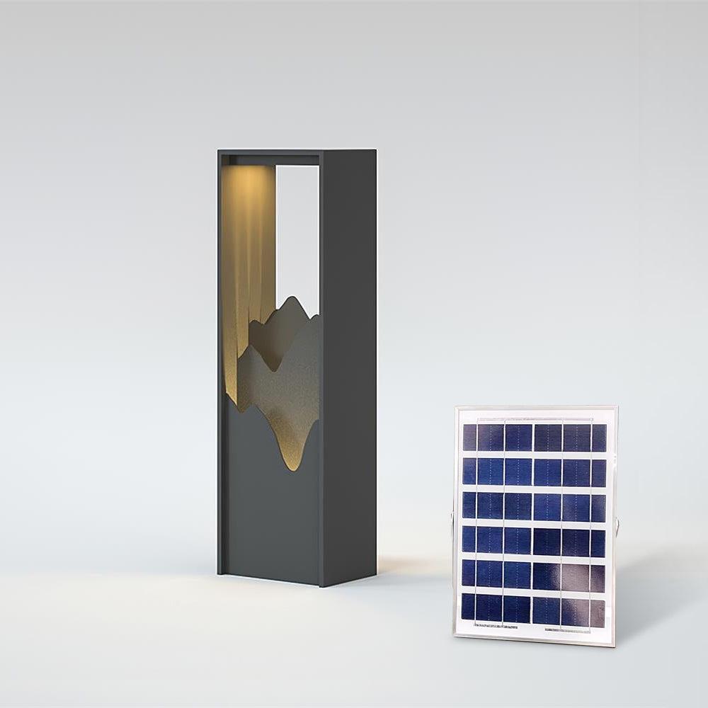 Modern Black Geometric Solar Light – Garden Light for Yard