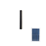 Modern Black Solar Wall Light – Long Strip Sconce for Porch