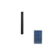 Modern Black Solar Wall Light – Long Strip Sconce for Porch
